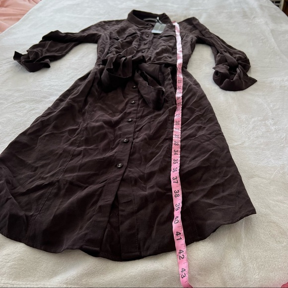 NWT Mint Velvet Chocolate Utility Shirt Dress - As Seen On Kate Middleton - Picture 10 of 11